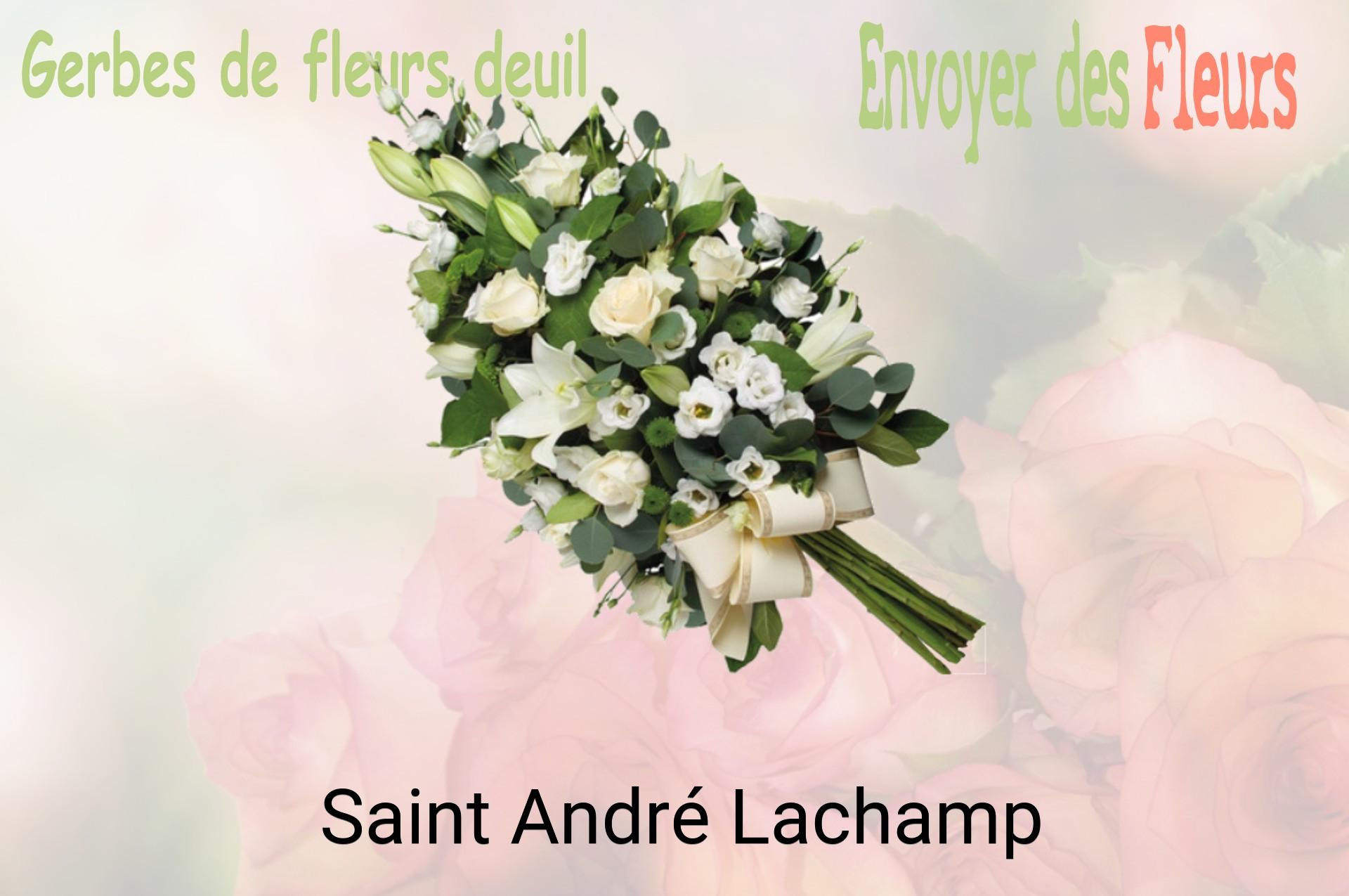 Gerbe de fleurs de deuil livrée à Saint-André-Lachamp